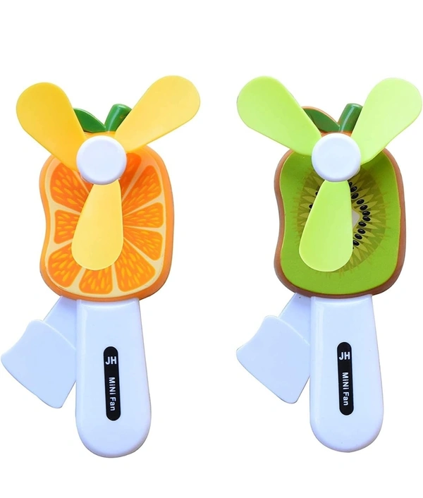 Fruit Fan /Hand Pressure Mini Fan Fruit Shape Cute Squeeze Toys/Cool Summer Fan/Fan Without Battery/Kids Fan Toys(Multi Color) - 2
