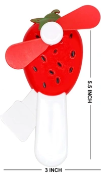 Fruit Fan /Hand Pressure Mini Fan Fruit Shape Cute Squeeze Toys/Cool Summer Fan/Fan Without Battery/Kids Fan Toys(Multi Color) - 2