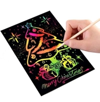 A4 Drawing Book 10 Pages Rainbow Scratch Paper Notes Scratch Art Activity Books 10.5 X 7.5 inches Scratch Magic Doodle Note Pad for Kids Arts and Crafts Perfect Travel Activity - 2, A4