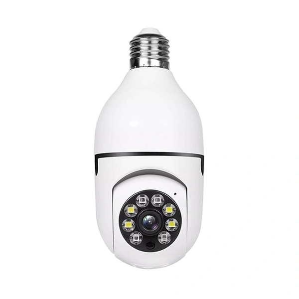 Wireless Smart Home Surveillance Camera, WiFi, 3MP, E27 Bulb, 4X Digital Zoom, AI Human Detection, Full Color, Night Vision, Surveillance Cameras