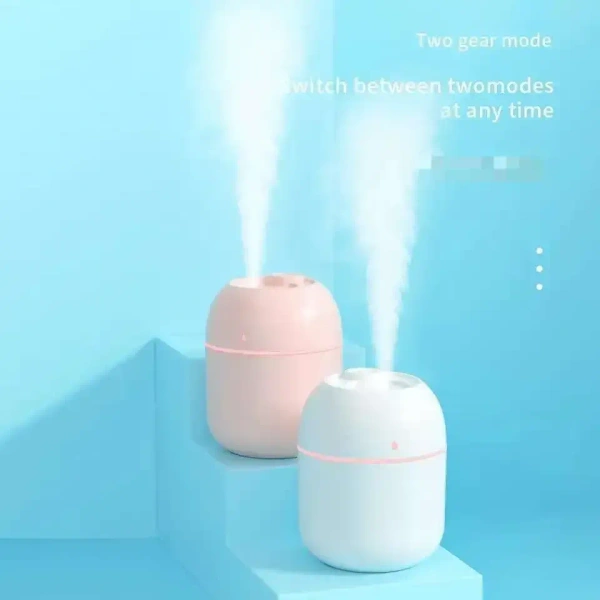 220 ml Mini Portable Cool-Mist Ultrasonic Humidifier – USB Powered Night-Light Aroma Diffuser