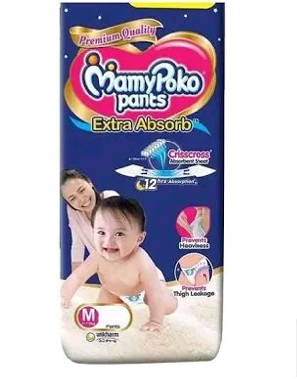 MamyPoko Pants Extra Absorb Baby Diapers (M) 22