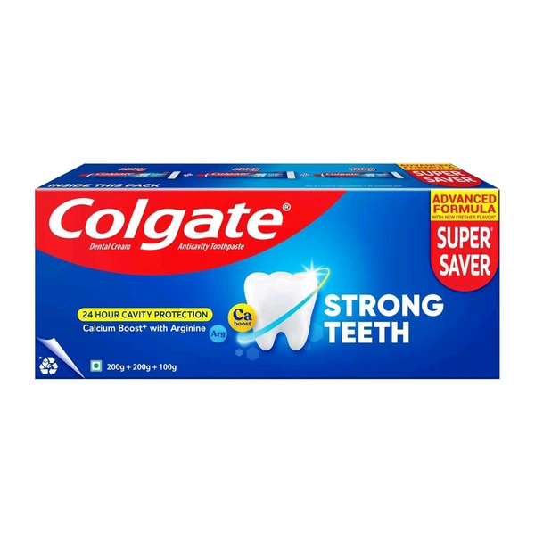 Colgate Strong Teeth 500g Toothpaste (200g + 200g + 100g)