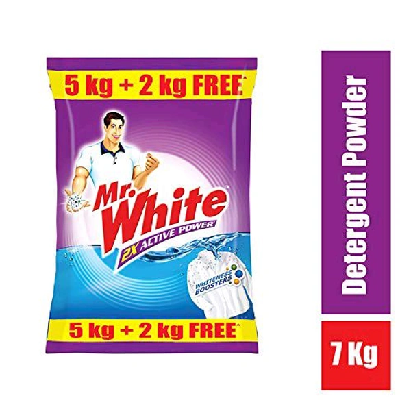 Mr. White Detergent Powder - 5 Kg with Free 2Kg Inside