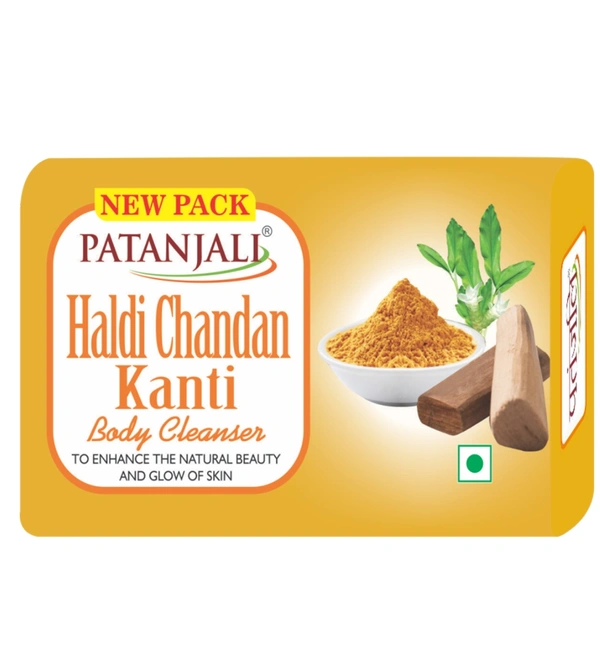 Patanjali Body Cleanser (150gm×3) - 450gm, Haldi Chandan Kanti