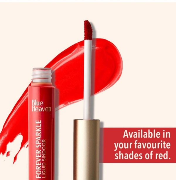 Blue Heaven Forever Sparkle Liquid Sindoor  - Red, 8ml
