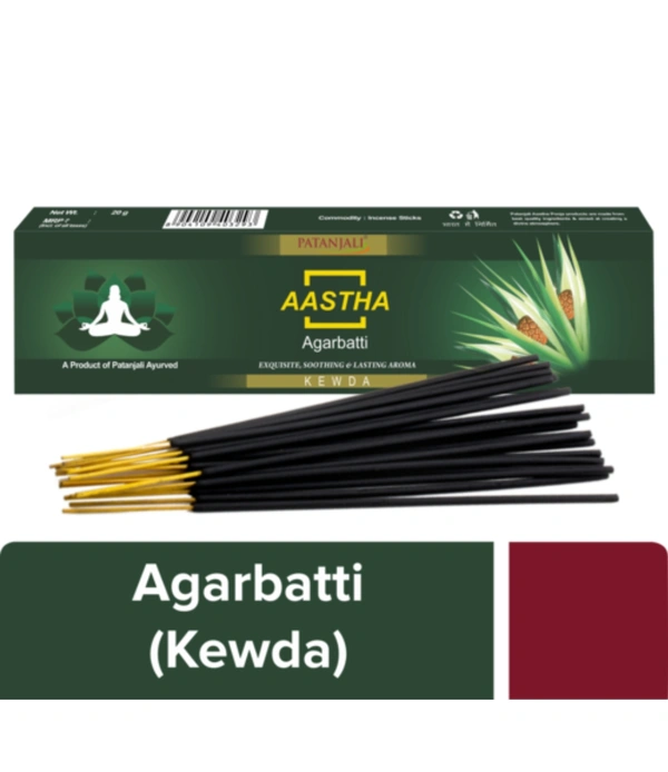 Patanjali  Aastha Agarbatti Kewda - 20gm×12units