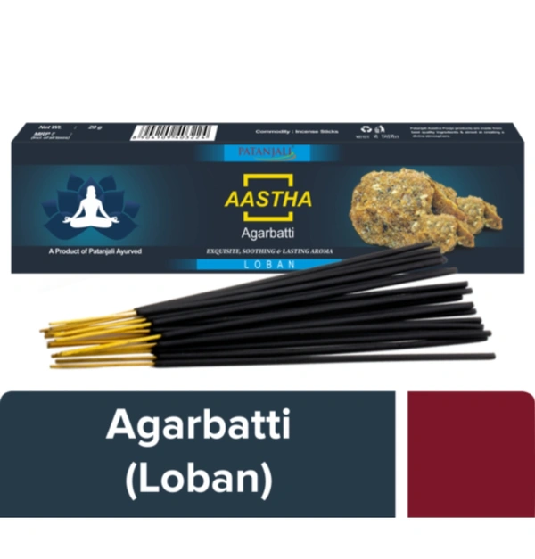Patanjali  Aastha Agarbatti Loban - 20gm×12units