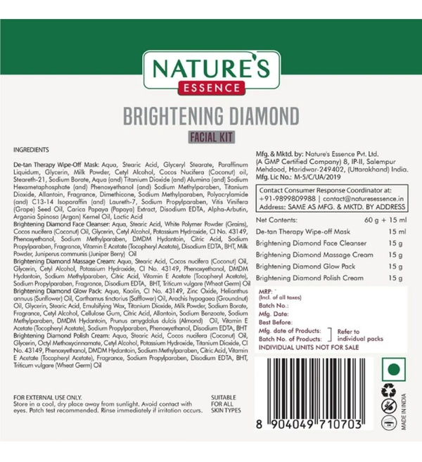 Nature's Brightening Diamond Facial Kit  - 60gm+51gm