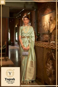 Raj Tex Kushita Silk Saree - Gray, Free Size