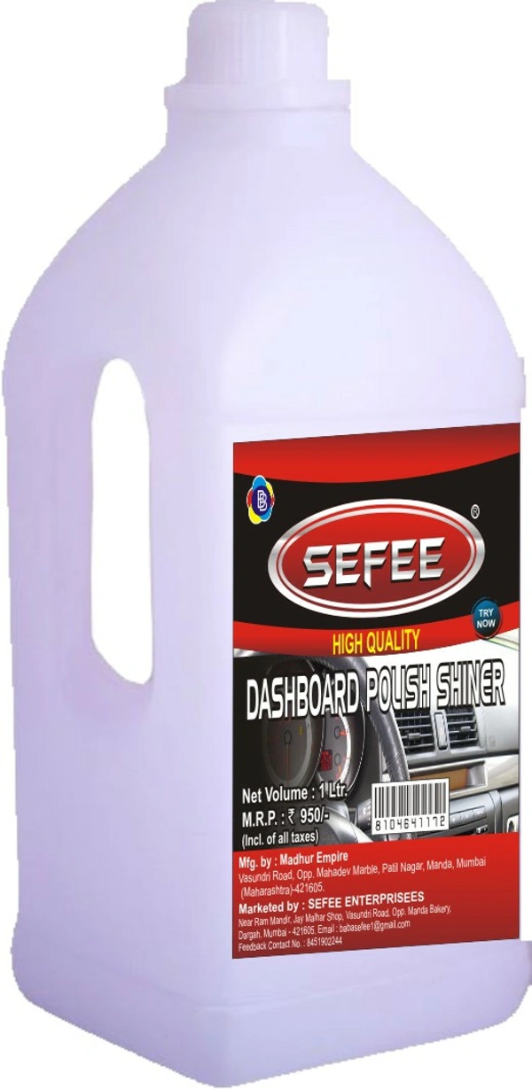 Sefee  dashboard polish High quality 1lt - Silver, 3/5/8