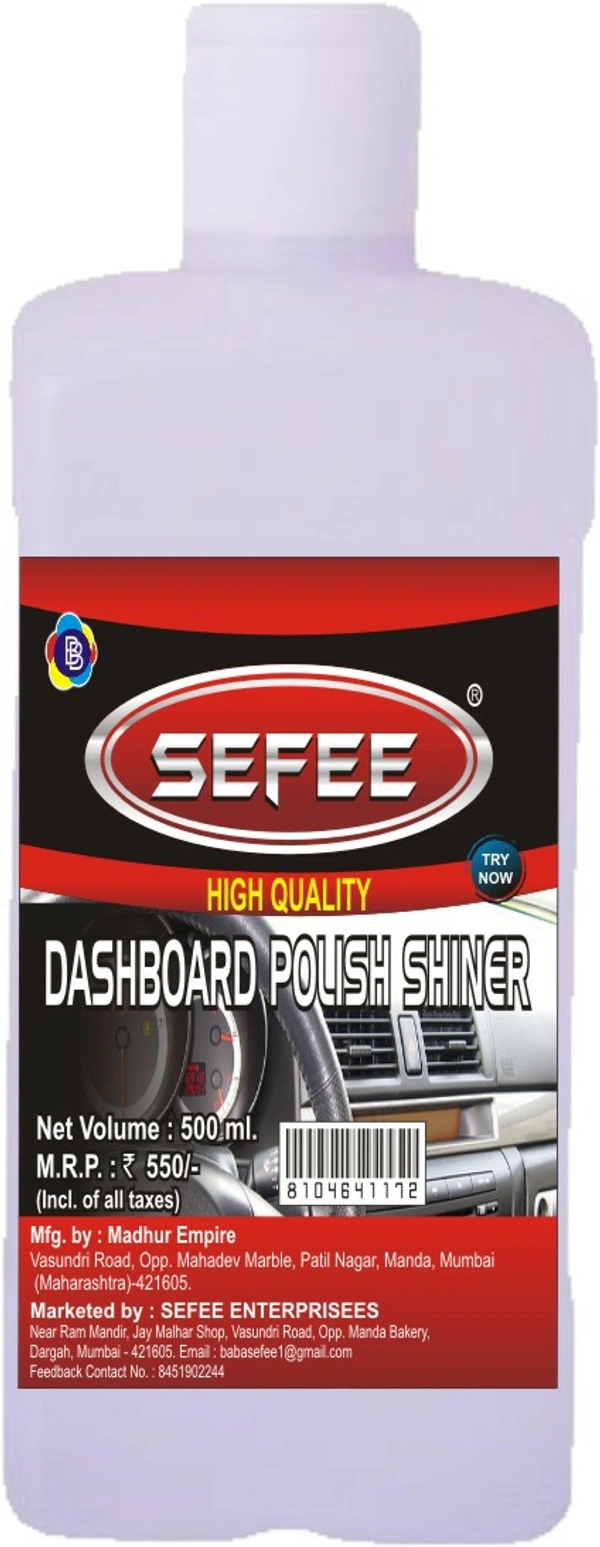 Sefee dashboard polish Premium quality 500 Ml. - Silver, 2/4/7