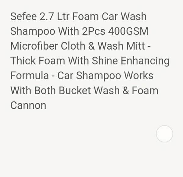Sefee car wash shampoo  - 4/8/12, Heliotrope