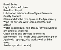 Sefee tyre shiner/5/Li. - Electric Violet, 4/8/12