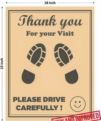 (Pack Of 25)Paper Disposable Universal Size Car Foot Mat for All Cars, (Brown, 18 x 23 Inches)  - Salomie