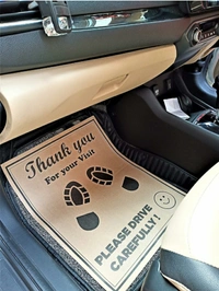 (Pack Of 25)Paper Disposable Universal Size Car Foot Mat for All Cars, (Brown, 18 x 23 Inches)  - Salomie