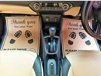 (Pack Of 25)Paper Disposable Universal Size Car Foot Mat for All Cars, (Brown, 18 x 23 Inches)  - Salomie