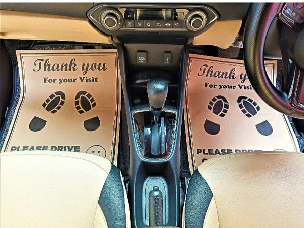 (Pack Of 25)Paper Disposable Universal Size Car Foot Mat for All Cars, (Brown, 18 x 23 Inches)  - Salomie