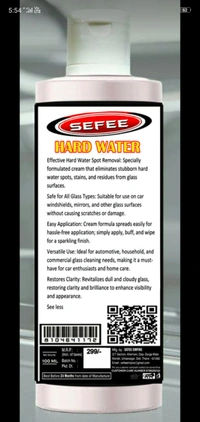 Sefee hard water marks remover for car/100/Ml. /p.6/ - Silver, 2/3/6
