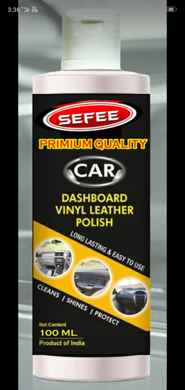 Sefee  dashboard polish Premium quality/100/Ml - Silver, 6/8/12