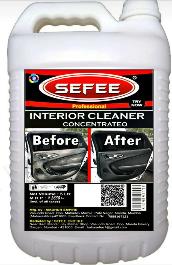 Sefee Car Interior Cleaner 1 Kg | Concentrated | All In One | For Upholstery, Vinyl, Rexine, Leather, Ceiling, Door Panels, Dashboard & Foot Matts | - Turbo