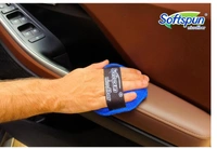 Sefee SOFTSPUN Microfiber Reusable Round Polishing Pad, 1 Pieces Set 340 GSM (Blue) Multipurpose. Ultra-Soft Application Pads with Finger Band Perfect Cleaning for Car, Bike, Window and - Royal Blue