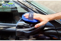 Sefee SOFTSPUN Microfiber Reusable Round Polishing Pad, 1 Pieces Set 340 GSM (Blue) Multipurpose. Ultra-Soft Application Pads with Finger Band Perfect Cleaning for Car, Bike, Window and - Royal Blue