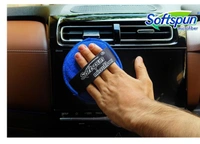 Sefee SOFTSPUN Microfiber Reusable Round Polishing Pad, 1 Pieces Set 340 GSM (Blue) Multipurpose. Ultra-Soft Application Pads with Finger Band Perfect Cleaning for Car, Bike, Window and - Royal Blue