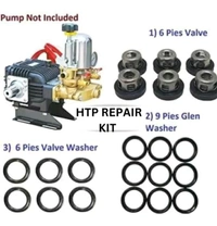 Sefee HTP Pump Repair Kit of 6 ValveWasher, 6 Non Return Valve, 9 Piston GlenWashers 16 L Backpack Sprayer - 2/4/6, Black