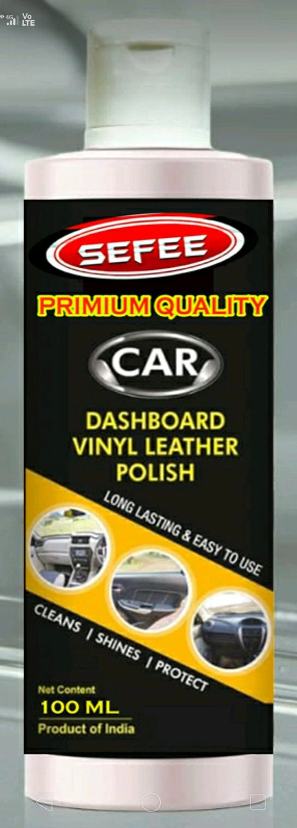 Sefee quid form dashboard polish Premium quality /100/Ml. (pack of 3) - 9/4/3, Blush Pink