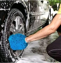 Microfiber Auto Dusting Cleaning Gloves for Cars and Trucks, Perfect to Clean Mirrors and Lamps Microfiber Vehicle Washing Hand Glove Multicolor (Pack of 4), 1200 GSM - Dove Gray