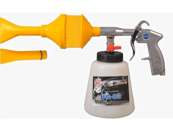 Shampoo Foam Spray Gun for Washing and Cleaning Air Assisted Sprayer Air Foam Gun (1 Foam Gun, 1, Extension, 1 Container) (Plastic, Easy Grip, Adjusted) - Periwinkle