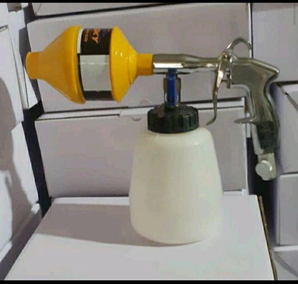 Shampoo Foam Spray Gun for Washing and Cleaning Air Assisted Sprayer Air Foam Gun (1 Foam Gun, 1, Extension, 1 Container) (Plastic, Easy Grip, Adjusted) - Periwinkle
