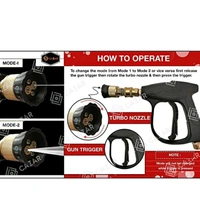 Sefee  Cazar Turbo Nozzle with car Pressure Washer Gun for 2 Spray in 1 Nozzle viz. 40° and 0°. - Cornflower Blue