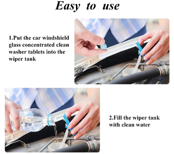 10 Pcs Car Wiper Detergent Effervescent Tablets Auto Windshield Cleaner Glass Tablets51%off - Portage