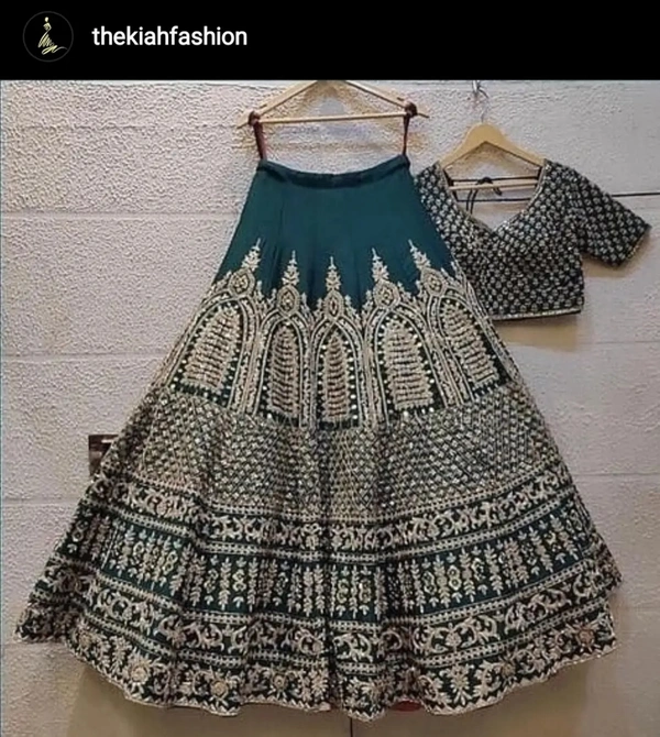 Sensational Women Lehenga  ( Rating ⭐⭐⭐⭐⭐ 5.0 ) - Dark Fern, Free Size
