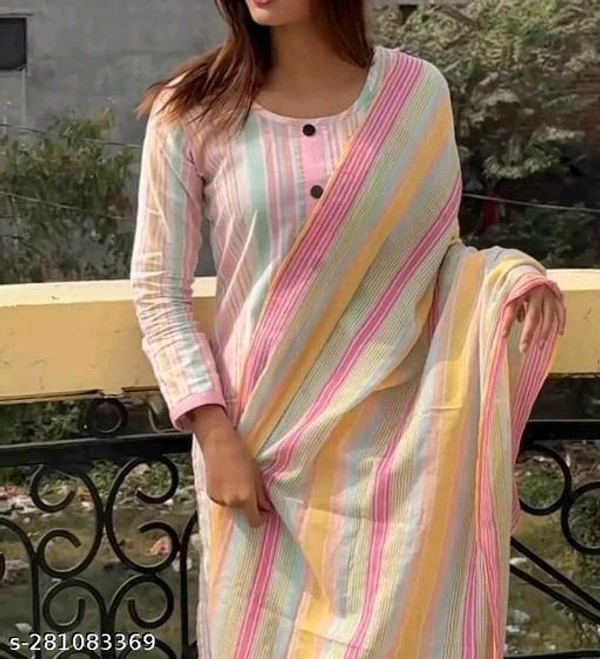 Women Kurti And Pant Set With Dupatta ( Rating ⭐⭐⭐ 3.3 ) - Melanie, L
