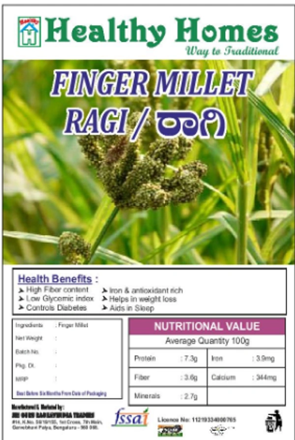 Healthy Homes Finger Millet / Ragi -Raw - 1 KG