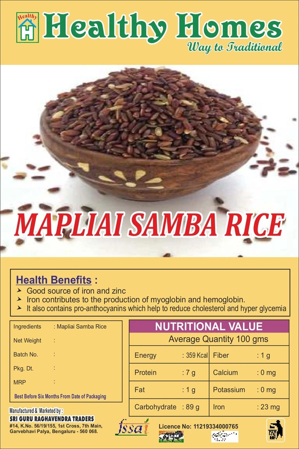 Healthy Homes Mappillai Samba Rice - 1 KG