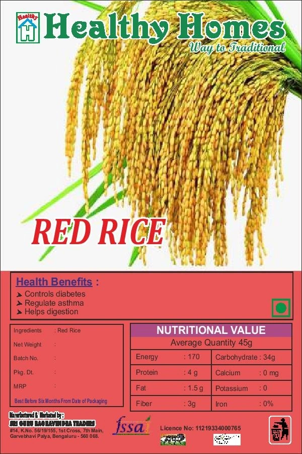 Healthy Homes Red Rice - 500 GMS