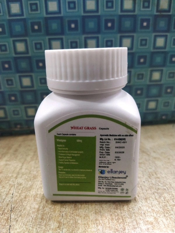 Ellanjey  Wheat Grass Capsules  - 30 Caps