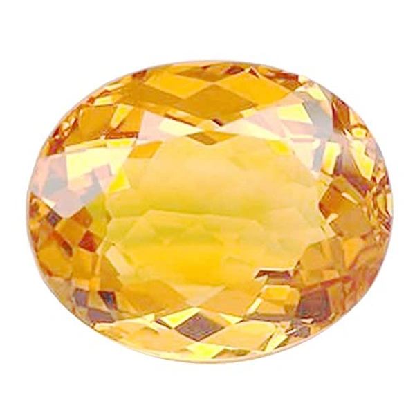 Accurate Traders Golden Topaz Stone  10 ratti Original and Certified - Yellow, Free
