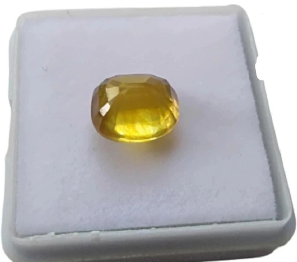 अन्य ज्वेल्सअन्य ज्वेल्स 7.25 Ratti Bangkok Yellow Sapphire (Topaj Stone) Original Certified Natural Gemstone Rashi Ratan With Lab Testing (card) Certificate स्टोन पायल - Yellow, Free