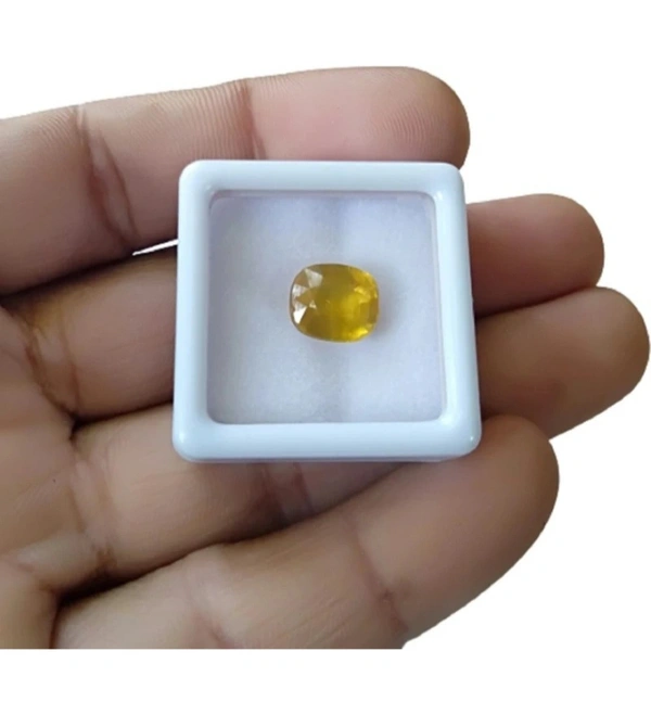 Aanya JewelsAanya Jewels Natural Yellow Sapphire 8.25 Ratti (Pukhraj) Original Rashi Ratan - Yellow, Free