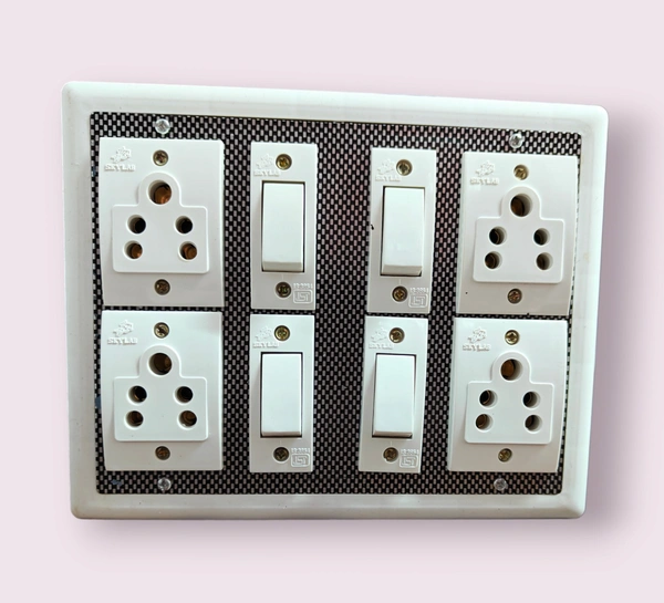 4+4 SQARE COMPLATE WIRING BOARD