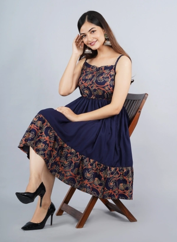 Women Ethnic Dress Blue Dresses Kurta Women Ethnic Dress Blue Dresses Kurta