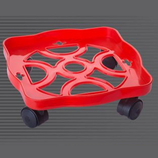 0099 SQUARE PLASTIC GAS CYLINDER TROLLEY