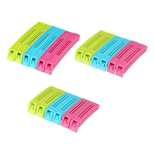 0105 PLASTIC SNACK BAG CLIP SEALER SET (18 PCS, MULTICOLOUR) Premium Quality