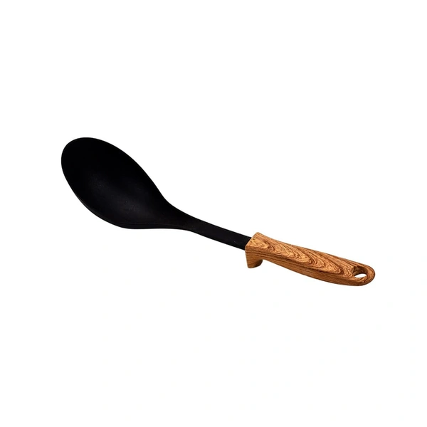 0183 SILICONE SOUP LADDLE HEAT RESISTANT WOODEN HANDLES KITCHEN GADGETS TOOLS SET FOR NONSTICK COOKWARE