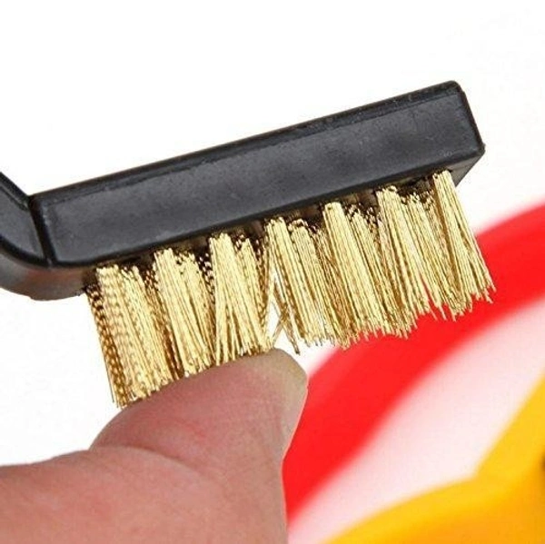 0184 -3 Pc Mini Wire Brush Set (Brass, Nylon, Stainless Steel Bristles)